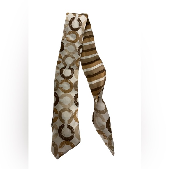 Coach Accessories - COACH Signature Stripe Reversible Silk Scarf